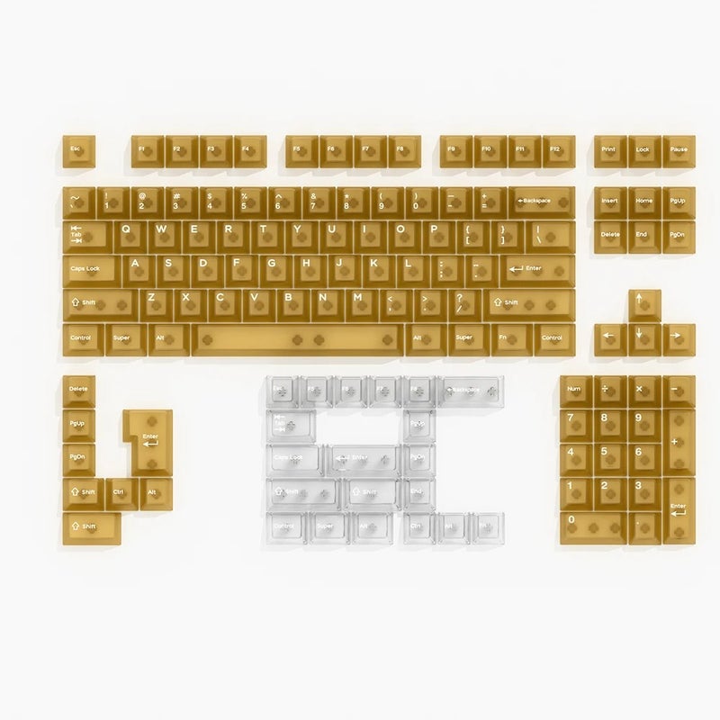 Y&D 132 Keys Yellow Cherry Profile PBT Keycaps Set - ized Gaming Mechanical Keyboard Keycap Set for PC - Image 1